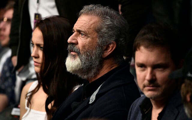 Mel Gibson at a UFC event with his partner Rosalind Ross in Las Vegas, Dec. 14, 2019. (Chris Unger/Zuffa LLC/Getty Images via JTA) Mel Gibson at a UFC event with his partner Rosalind Ross in Las Vegas, Dec. 14, 2019. (Chris Unger/Zuffa LLC/Getty Images via JTA)