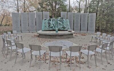 The Nashville Holocaust Memorial located on the grounds of the Gordon JCC (nashvilleholocaustmemorial.org via JTA)