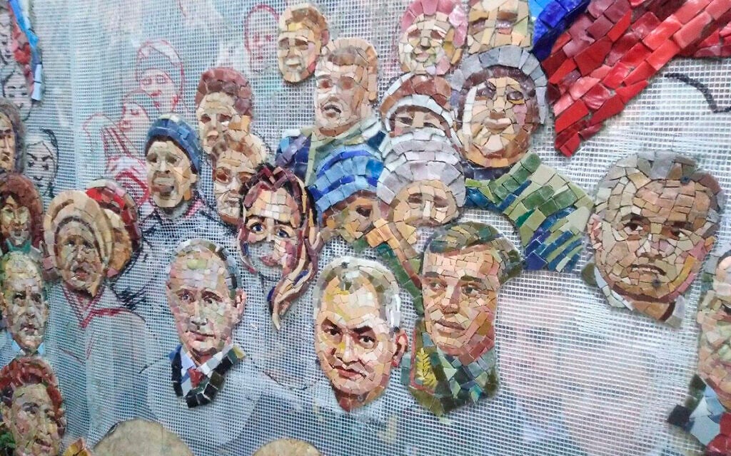 This mural including Russian President Vladimir Putin was set to be unveiled in the Cathedral of Russian Armed Forces. (Courtesy MBH Media)
