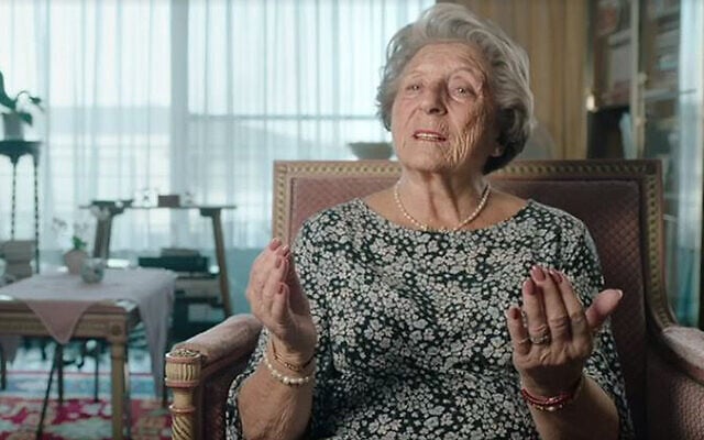 Holocaust survivor Regina Sluszny tells VRT about her feelings toward Israel during filming in 2019 for the Belgian documentary 'Children of the Holocaust.' (VRT via JTA) Holocaust survivor Regina Sluszny tells VRT about her feelings toward Israel during filming in 2019 for the Belgian documentary 'Children of the Holocaust.' (VRT via JTA)