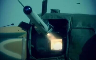 The Spike NLOS anti-tank missile (screen capture: YouTube)