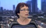 Professor Yael Amitai speaks on Channel 13 news, undated video (Screen grab/Channel 13)
