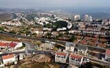 A view of the Israeli settlement of Ariel in the West Bank, on July 1, 2020. (Jack Guez/AFP)