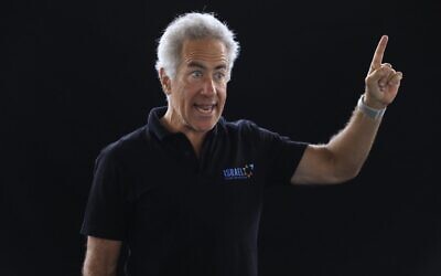 Israeli-Canadian billionaire cyclist and businessman Sylvan Adams pictured during a photo session and interview with AFP, in Tel Aviv on June 5, 2020. (Emmanuel DUNAND/AFP)