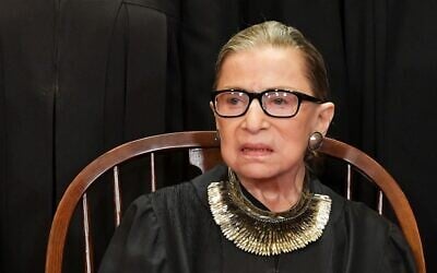 Justice Ruth Bader Ginsburg poses for the official photo at the Supreme Court in Washington on November 30, 2018. (Mandel Ngan/AFP)