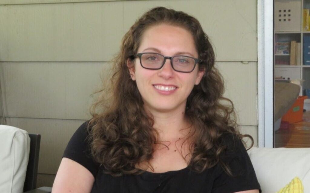 Bethany Mandel at her home in a suburb of Washington, DC, May 25, 2020. (Ron Kampeas/ JTA)