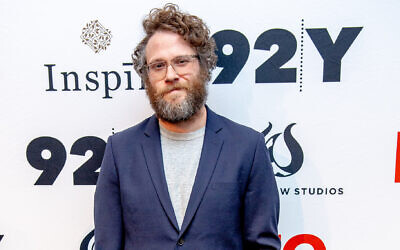 Seth Rogen at the 92nd Street Y in New York City, February 29, 2020. (Roy Rochlin/ Getty Images via JTA)