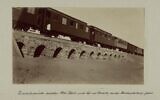 A railway bridge on the Hejaz Railway. (Construction on the Hejaz Railway. Photo - Karl Lorenz Auler, from the National Library of Israel archives)
