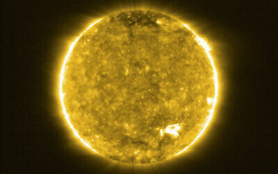 This image, provided by the European Space Agency (ESA), shows the Sun on May 30, 2020.  (Solar Orbiter/EUI Team (ESA & NASA); CSL, IAS, MPS, PMOD/WRC, ROB, UCL/MSSL/ via AP)