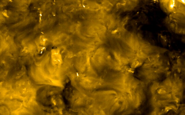 This image, provided by the European Space Agency (ESA) on Thursday, July 16, 2020, shows the Sun. The Extreme Ultraviolet Imager (EUI) on ESA's Solar Orbiter spacecraft took this image on 30 May 2020. It show the Sun's appearance at a wavelength of 17 nanometers, which is in the extreme ultraviolet region of the electromagnetic spectrum. During an online press briefing with Solar Orbiter mission experts, the first images from ESA's new Sun-observing spacecraft were released on Thursday. (Solar Orbiter/EUI Team (ESA & NASA); CSL, IAS, MPS, PMOD/WRC, ROB, UCL/MSSL/ via AP)