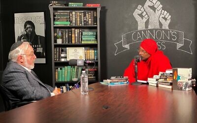 Rabbi Abraham Cooper (left) and Nick Cannon during a conversation on July 16, 2020, in Burbank, California. (Rabbi Abraham Cooper via AP) Rabbi Abraham Cooper (left) and Nick Cannon during a conversation on July 16, 2020, in Burbank, California. (Rabbi Abraham Cooper via AP)