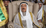 Kuwait's ruling emir, Sheikh Sabah Al Ahmad Al Sabah, attends the opening of the 30th Arab Summit in Tunis, Tunisia, on March 31, 2019. (Fethi Belaid/Pool Photo via AP, File)