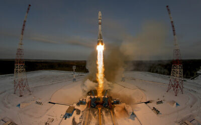 In this Tuesday, Nov. 28, 2017 file photo, a Russian Soyuz 2.1b rocket lifts off from the launch pad at the new Vostochny cosmodrome outside the city of Tsiolkovsky, Russia. (AP/Dmitri Lovetsky)