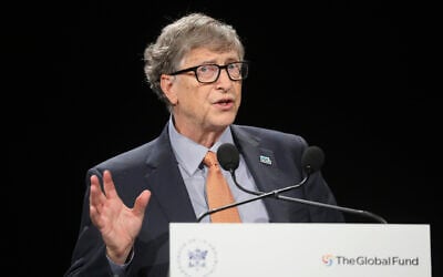 Bill Gates gestures as he speaks to the audience during the Global Fund to Fight AIDS event at the Lyon's congress hall, central France, Thursday, Oct. 10, 2019 (Ludovic Marin/Pool Photo via AP) Bill Gates gestures as he speaks to the audience during the Global Fund to Fight AIDS event at the Lyon's congress hall, central France, Thursday, Oct. 10, 2019 (Ludovic Marin/Pool Photo via AP)