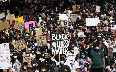 People rally to protest the death of George Floyd in Houston on June 2, 2020. (David J. Phillip/AP)