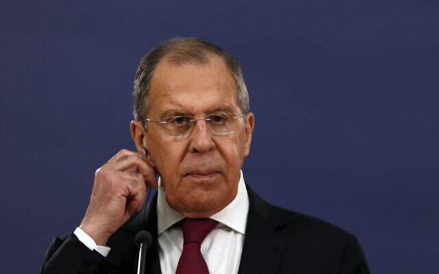 Russian Foreign Minister Sergey Lavrov listens as Serbia's President Aleksandar Vucic speaks during a joint press conference in Belgrade, Serbia, Thursday, June 18, 2020. (AP Photo/Darko Vojinovic) Russian Foreign Minister Sergey Lavrov listens as Serbia's President Aleksandar Vucic speaks during a joint press conference in Belgrade, Serbia, Thursday, June 18, 2020. (AP Photo/Darko Vojinovic)