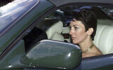 In this September 2, 2000, file photo, British socialite Ghislaine Maxwell, driven by Britain's Prince Andrew leaves the wedding of a former girlfriend of the prince, Aurelia Cecil, at the Parish Church of St Michael in Compton Chamberlayne near Salisbury, England (Chris Ison/PA via AP, File)