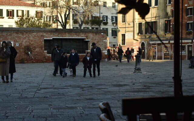 Illustrative: Orthodox Jews congregate in the ancient Jewish ghetto in Venice, Italy, in an undated photo. (Paolo Raccanelli) Illustrative: Orthodox Jews congregate in the ancient Jewish ghetto in Venice, Italy, in an undated photo. (Paolo Raccanelli)