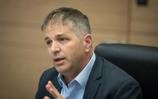 MK Yoav Kisch, then-chairman of the Interior Affairs Committee at the Knesset, on July 12, 2018. (Yonatan Sindel/Flash90) MK Yoav Kisch, then-chairman of the Interior Affairs Committee at the Knesset, on July 12, 2018. (Yonatan Sindel/Flash90)