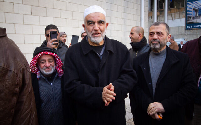 Sheikh Raed Salah, leader of the northern branch of the Islamic Movement in Israel, at a court hearing in Haifa on February 10, 2020. (Flash90) Sheikh Raed Salah, leader of the northern branch of the Islamic Movement in Israel, at a court hearing in Haifa on February 10, 2020. (Flash90)