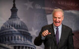 Senator Chris Van Hollen, a Maryland Democrat, speaks during a news conference on Capitol Hill in Washington, June 16, 2020. (AP Photo/Manuel Balce Ceneta)