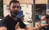 Avi Haimov, owner of a Tel Aviv eatery, complains to inspectors over a fine amid COVID-19 economic woes, July 13, 2020. (Screen capture: Twitter)