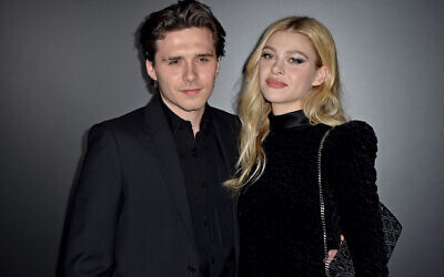 Brooklyn Beckham and Nicola Peltz attends the Saint Laurent show as part of the Paris Fashion Week Womenswear Fall/Winter 2020/2021 on February 25, 2020 in Paris, France. ( Dominique Charriau/WireImage/ Getty Images via JTA)