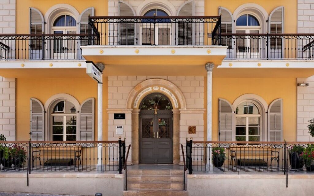 The facade of The Drisco Hotel, which reopened its doors to Israeli tourists on May 20, 2020 during the coronavirus (Courtesy The Drisco) The facade of The Drisco Hotel, which reopened its doors to Israeli tourists on May 20, 2020 during the coronavirus (Courtesy The Drisco)