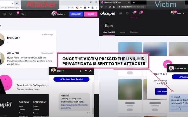 Check Point researchers find vulnerabilities in OkCupid dating app (YouTube screenshot) Check Point researchers find vulnerabilities in OkCupid dating app (YouTube screenshot)
