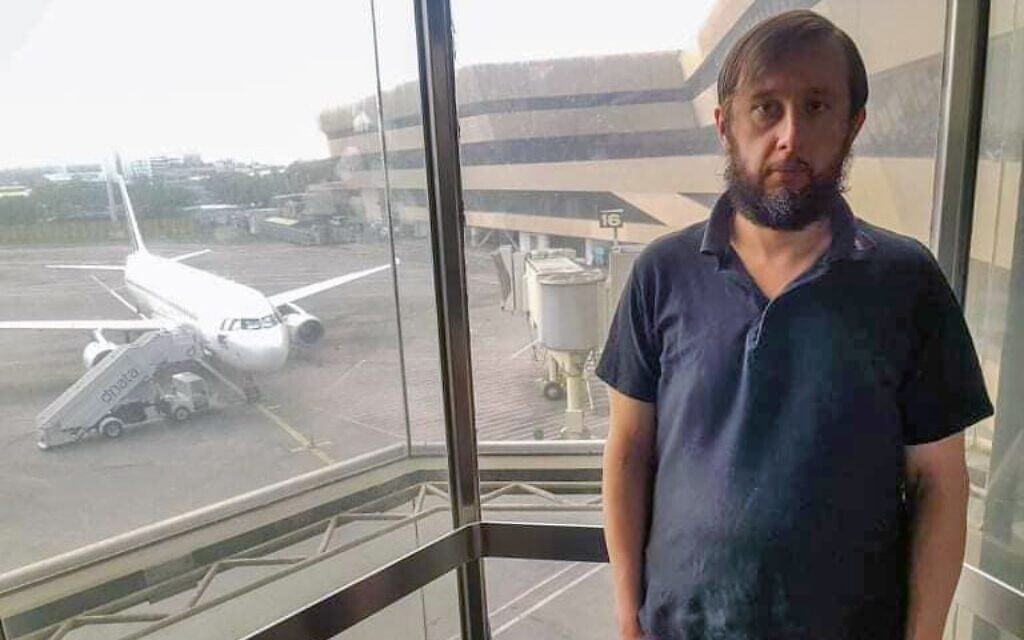 Estonian national Roman Trofimov, in the Manila, Philippines, airport. (Courtesy) Estonian national Roman Trofimov, in the Manila, Philippines, airport. (Courtesy)