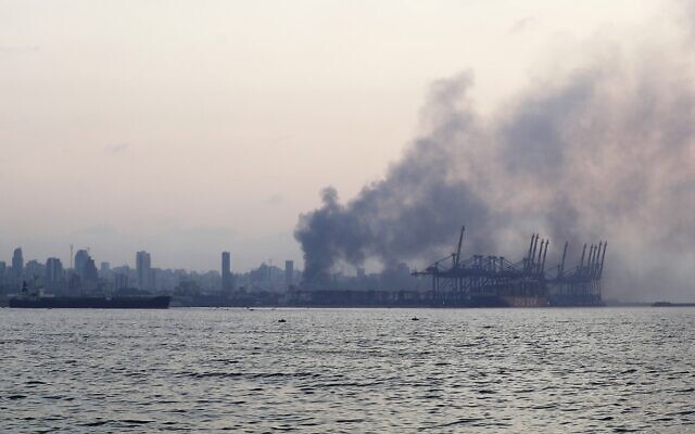 A picture taken from the coastal road on the northern outskirts of Beirut shows smoke billowing following an explosion in the heart Lebanese capital on August 4, 2020 (JOSEPH EID / AFP) A picture taken from the coastal road on the northern outskirts of Beirut shows smoke billowing following an explosion in the heart Lebanese capital on August 4, 2020 (JOSEPH EID / AFP)