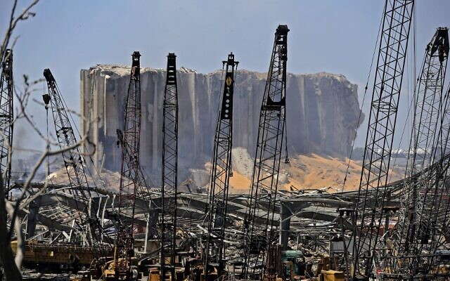 A picture shows destruction at Beirut port on August 5, 2020 in the aftermath of a massive explosion in the Lebanese capital. (Photo by JOSEPH EID / AFP) A picture shows destruction at Beirut port on August 5, 2020 in the aftermath of a massive explosion in the Lebanese capital. (Photo by JOSEPH EID / AFP)