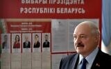 Belarus' President Alexander Lukashenko arrives to vote at a polling station during the presidential election in Minsk on August 9, 2020. (Sergei GAPON / POOL / AFP)