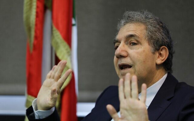 Lebanon's Finance Minister Ghazi Wazni speaks during an interview with Agence France-Presse (AFP) at his office in the Lebanese capital Beirut. (ANWAR AMRO / AFP) Lebanon's Finance Minister Ghazi Wazni speaks during an interview with Agence France-Presse (AFP) at his office in the Lebanese capital Beirut. (ANWAR AMRO / AFP)