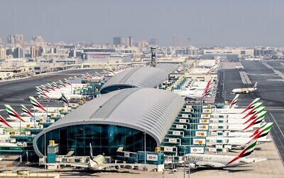 Emirates aircraft, parked on the tarmac at Dubai International Airport, July 8, 2020. (KARIM SAHIB / AFP)