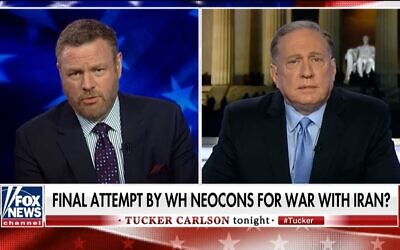 Douglas Macgregor. right, appears on Fox News, Dec. 30, 2019. (Screen shot via JTA) Douglas Macgregor. right, appears on Fox News, Dec. 30, 2019. (Screen shot via JTA)