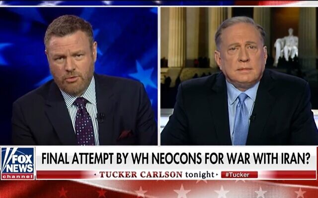 Douglas Macgregor. right, appears on Fox News, Dec. 30, 2019. (Screen shot via JTA)
