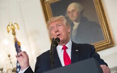 President Donald Trump makes a statement on the violence in Charlottesville, Va., at the White House, Aug. 14, 2017. (Chris Kleponis-Pool/Getty Images)