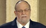 Rabbi Aryeh Spero addresses the virtual Republican convention on August 26, 2020. (Courtesy of the Committee on Arrangements for the 2020 Republican National Committee via Getty Images via JTA)