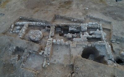 Israel Antiquities Authority excavation of the earliest soap factory in Israel, in Rahat, a Beduin city in the Negev Desert. (Emil Aladjem/Israel Antiquities Authority)