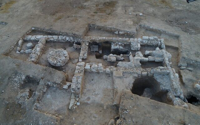 Israel Antiquities Authority excavation of the earliest soap factory in Israel, in Rahat, a Beduin city in the Negev Desert. (Emil Aladjem/Israel Antiquities Authority)