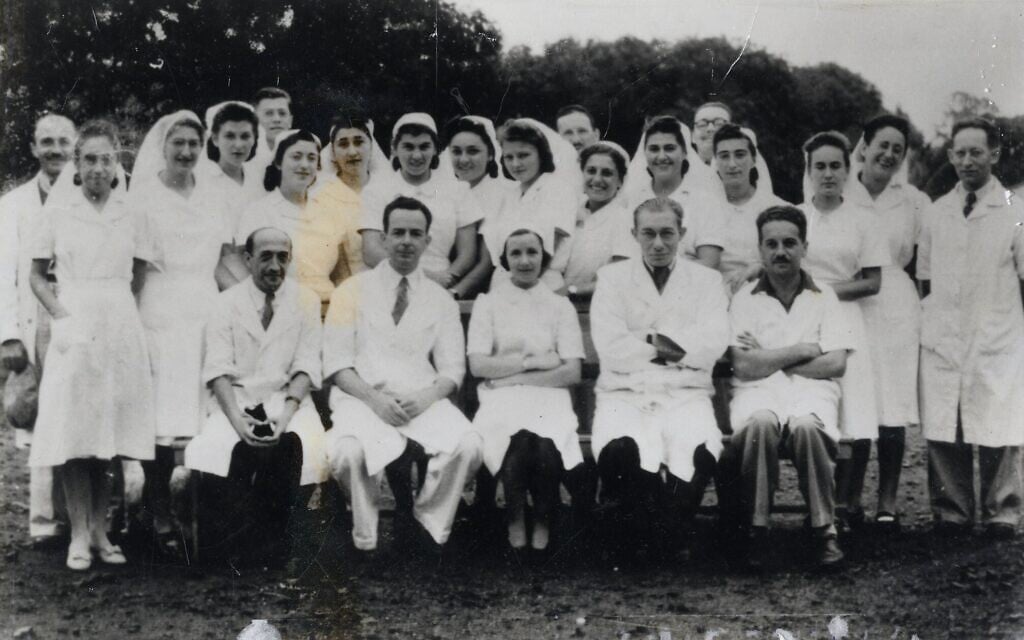 Physicians and nurses on the medical team caring for the Jewish detainees interned in Mauritius. (Courtesy Ghetto Fighters’ House Archives, Israel)