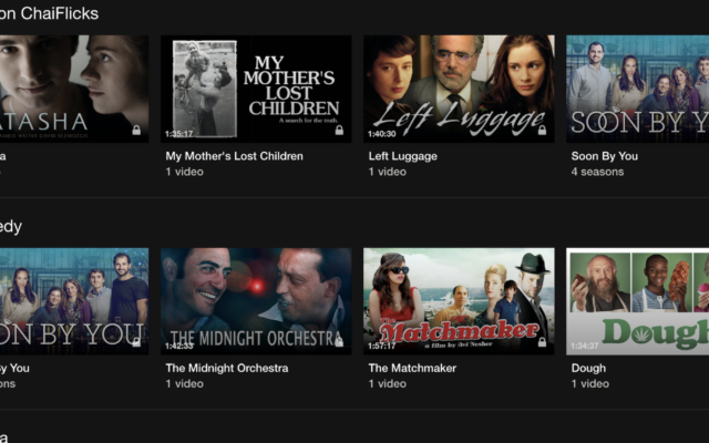 A screenshot from ChaiFlicks, a Jewish-themed streaming platform. (ChaiFlicks via JTA)