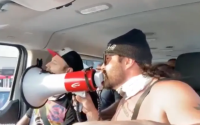 Goyim Defense League founder Jon Minadeo II in a video on the Goyim TV website. (Screenshot used in accordance with Clause 27a of the Copyright Law)