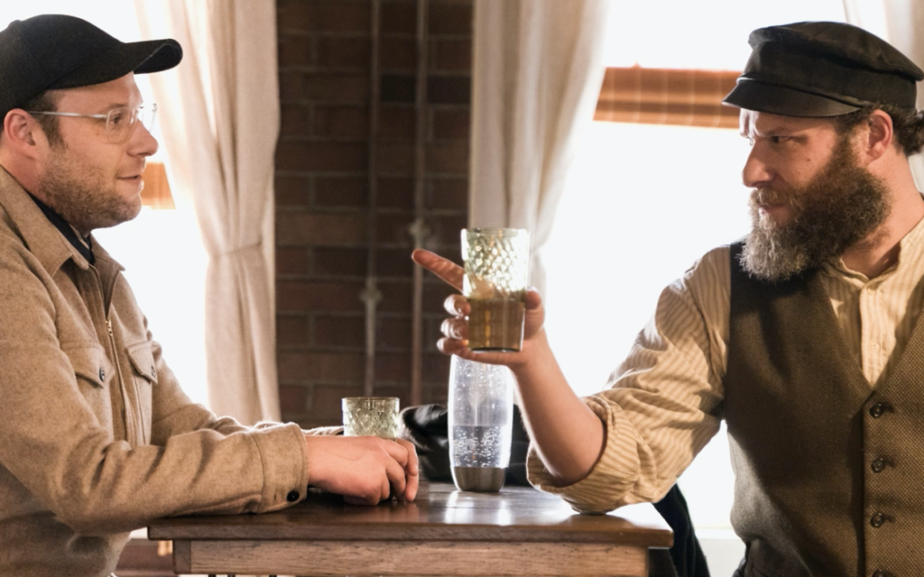 Seth Rogen as Ben and Herschel Greenbaum in 'An American Pickle' (HBO Max via JTA)
