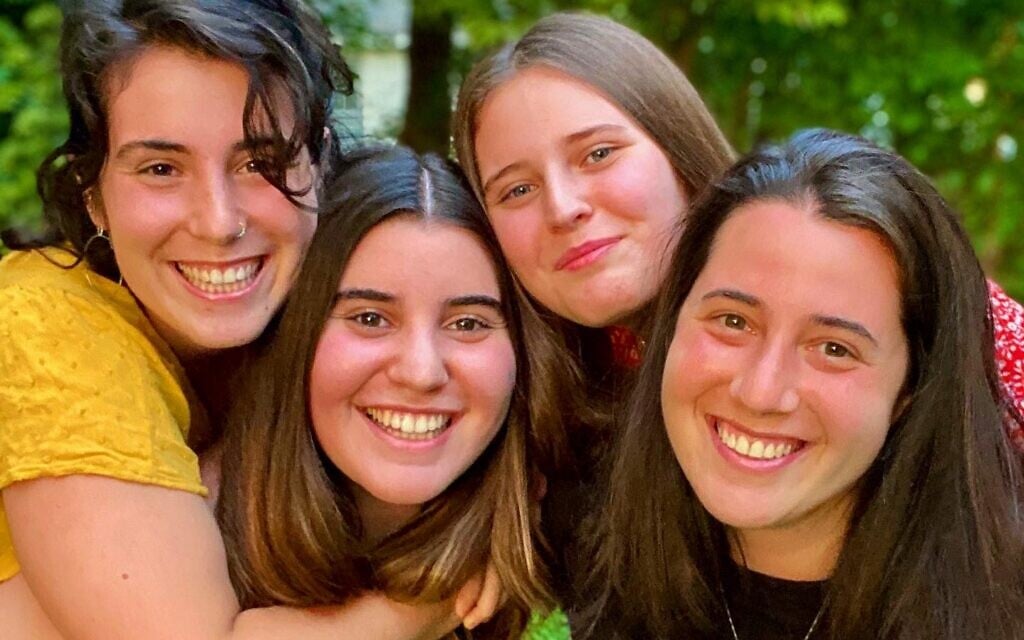 From left to right: Marni, Hannah, Eliana and Sara Loffman are the Challah Back Girls, baking for social justice and racial unity. (Courtesy)