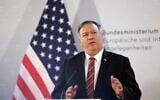 US Secretary of State Mike Pompeo holds a joint news conference with Austrian Foreign Minister Alexander Schallenberg in Vienna, Austria, August 14, 2020. (Lisi Niesner/Pool via AP)