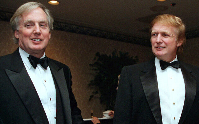 Robert Trump, left, joins then-real estate developer and future US president Donald Trump at an event in New York, November 3, 1999. (AP Photo/Diane Bonadreff, File) Robert Trump, left, joins then-real estate developer and future US president Donald Trump at an event in New York, November 3, 1999. (AP Photo/Diane Bonadreff, File)