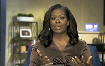 In this image from video, former first lady Michelle Obama speaks during the first night of the Democratic National Convention on August 17, 2020. (Democratic National Convention via AP) In this image from video, former first lady Michelle Obama speaks during the first night of the Democratic National Convention on August 17, 2020. (Democratic National Convention via AP)