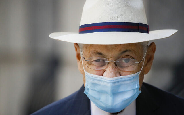 Former New York Assembly speaker Sheldon Silver leaves US District Court in New York, July 20, 2020. (AP Photo/John Minchillo) Former New York Assembly speaker Sheldon Silver leaves US District Court in New York, July 20, 2020. (AP Photo/John Minchillo)